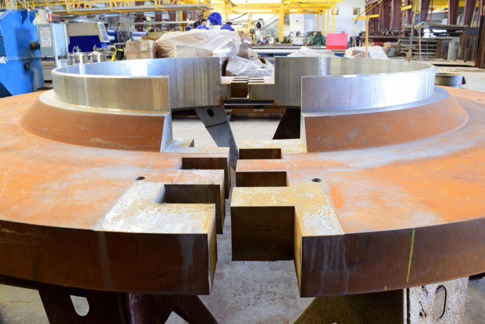 5 1/2" thick flange cut on Water Jet