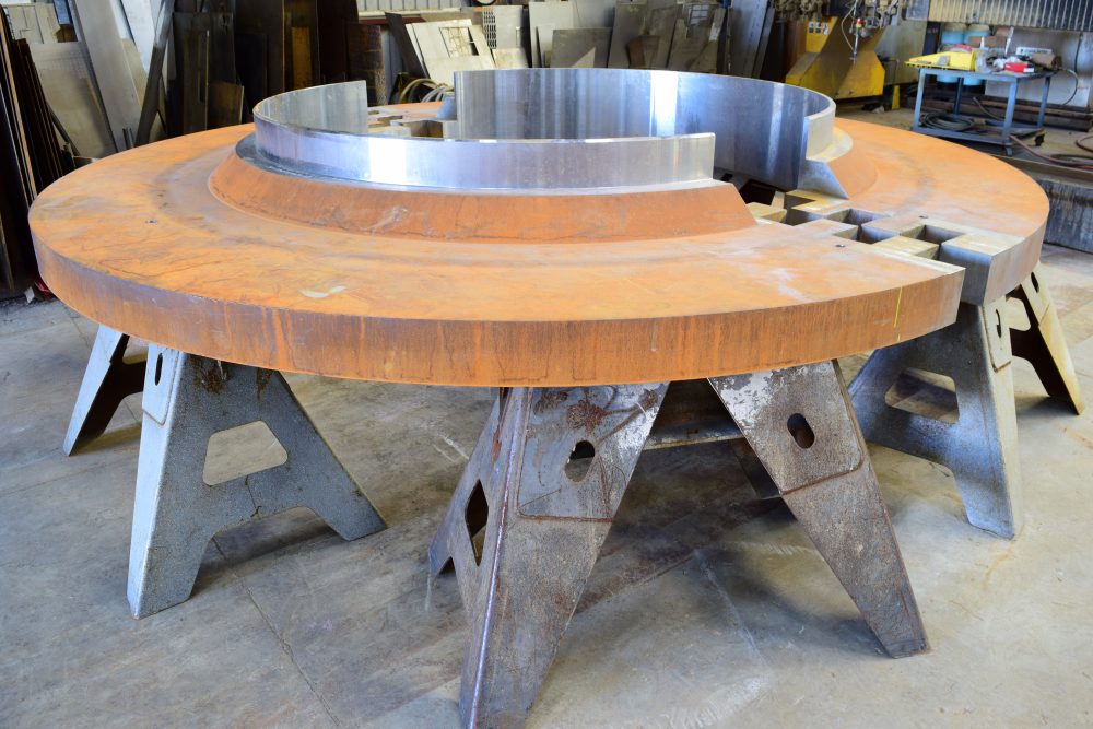 5 1/2" thick flange cut on Water Jet
