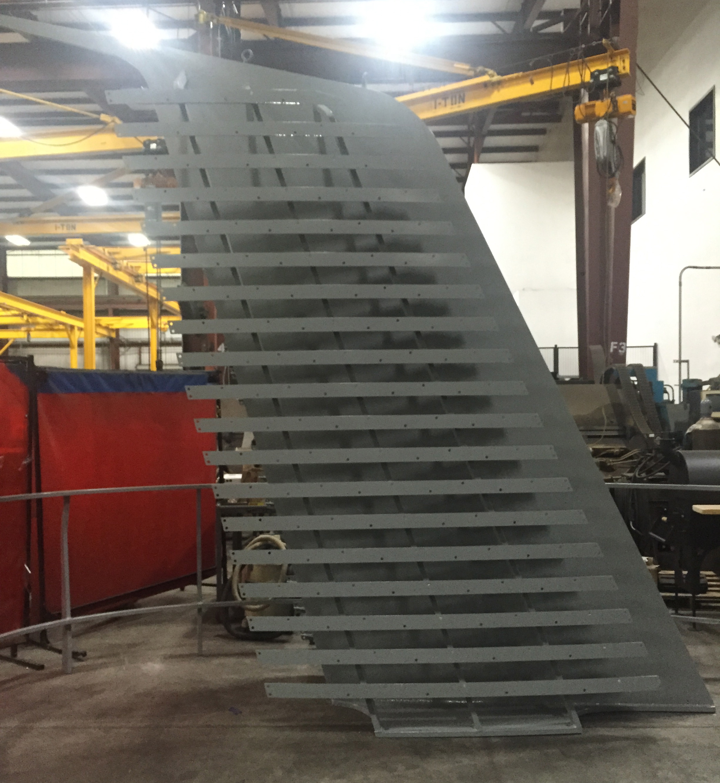 Fabricated Space Shuttle Donor Wall. Fabricated and painted by CSMW. Designed by Metalab Studios.